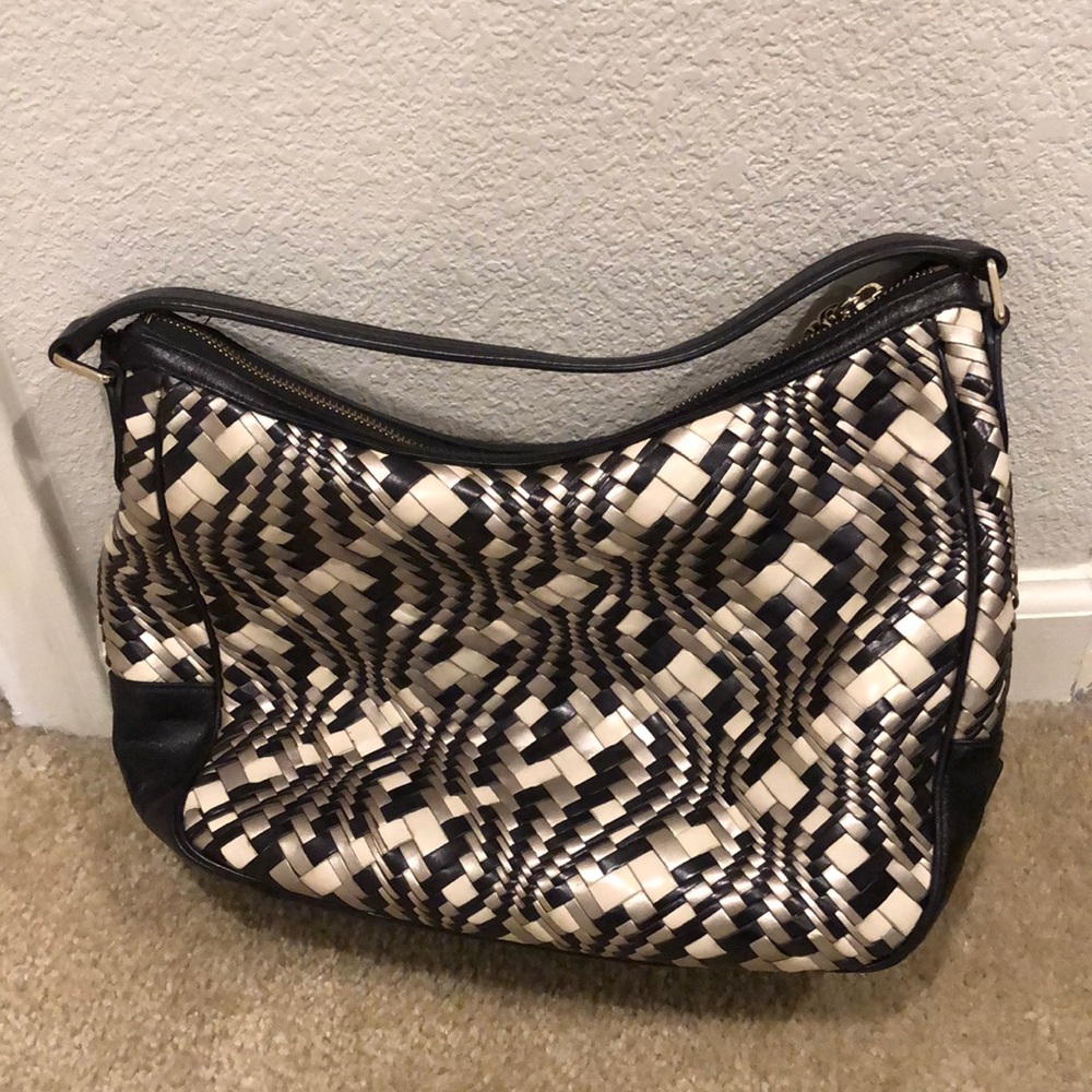 Cole Haan woven hobo handbag